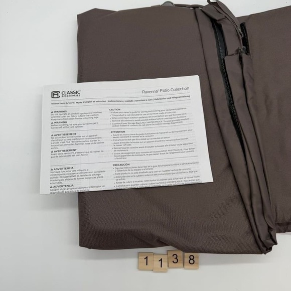 Classic Accessories Madrona Offset Umbrella Cover, Brown, Polyester - Picture 2 of 5